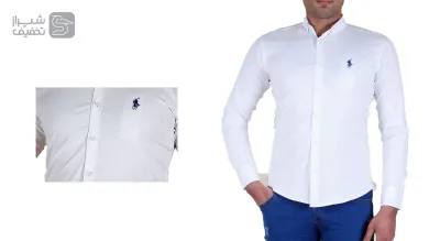 پیراهن مردانه یقه دیپلمات سفید سایز L