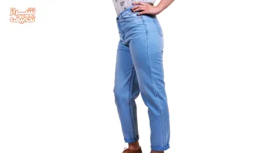 شلوار مام استایل آبی روشن سایز  33-44